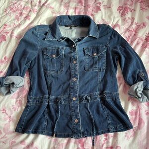 NWT $145 WHBM White House Black Market drawstring tencel jacket